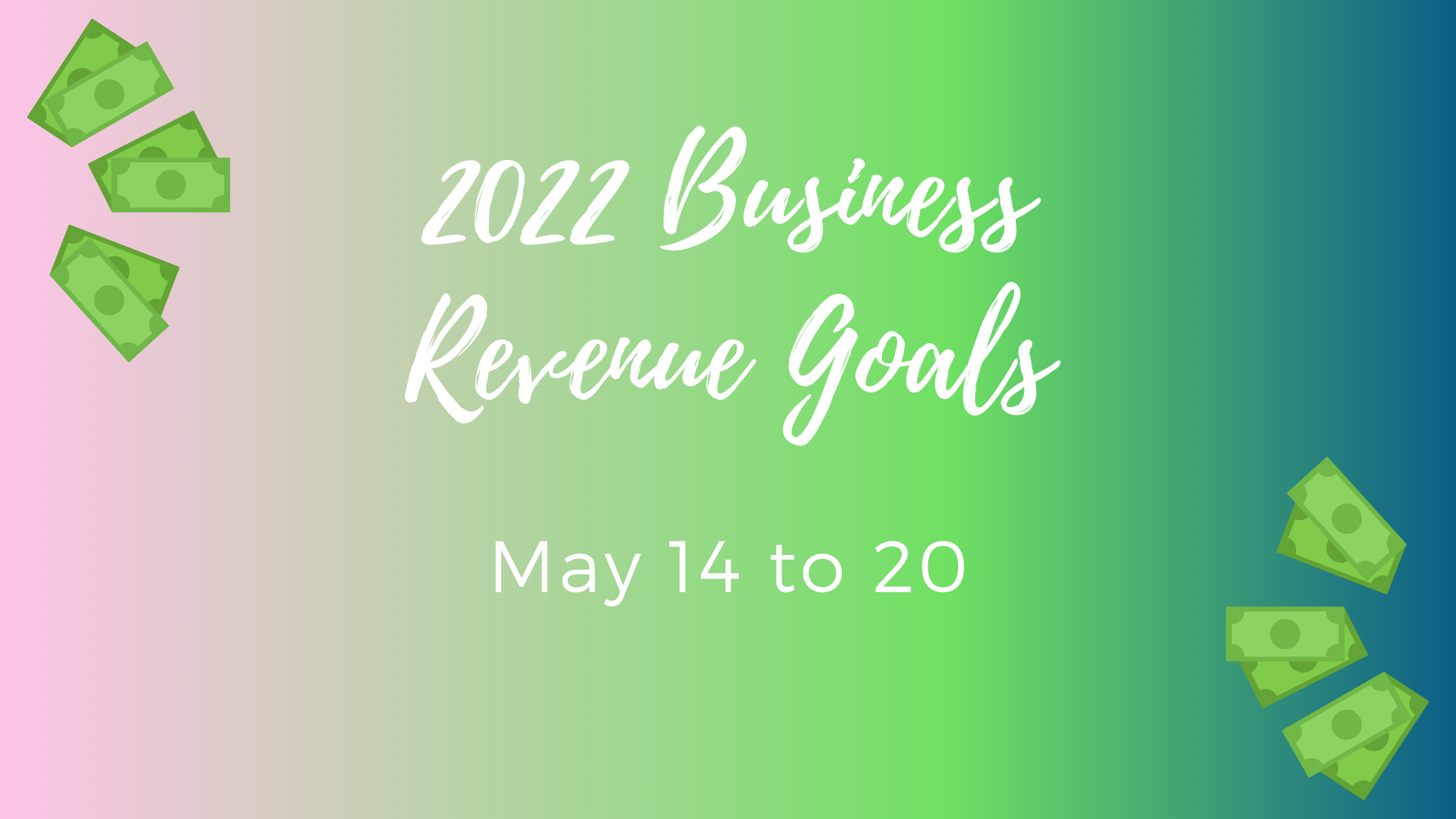 Business Goal Tracking for Week 20 of 2022